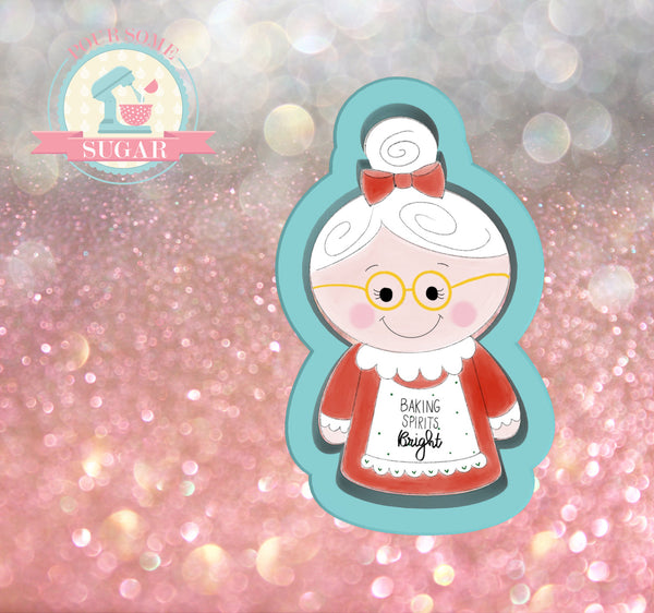 Frosted Cookiery Mrs. Claus Cookie Cutter/Fondant Cutter or STL Download