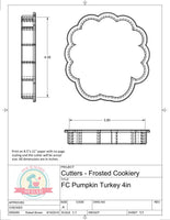 Frosted Cookiery Pumpkin Turkey Cookie Cutter/Fondant Cutter or STL Download