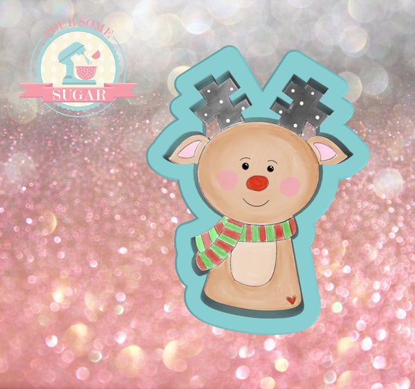 Frosted Cookiery Reindeer Cookie Cutter/Fondant Cutter or STL Download