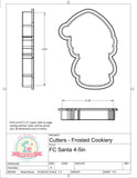 Frosted Cookiery Santa Cookie Cutter/Fondant Cutter or STL Download