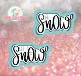 Frosted Cookiery Let it Snow/I Smell Snow Plaque Cookie Cutter/Fondant Cutter or STL Download