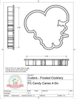 Frosted Cookiery/ Space City Sweets Candy Canes Cookie Cutter/Fondant Cutter or STL Download