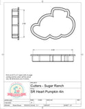 Sugar Ranch Heart Pumpkin Cookie Cutter or Fondant Cutter