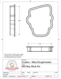 Miss Doughmestic Boy Sugar Skull Cookie Cutter or Fondant Cutter