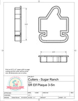 Sugar Ranch E/ Gnome Plaque Cookie Cutter or Fondant Cutter