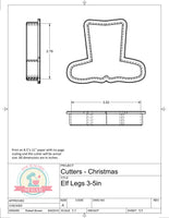 Elf Legs Cookie Cutter or Fondant Cutter (The Happy Optimist Co)