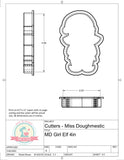 Miss Doughmestic Girl Elf Cookie Cutter or Fondant Cutter