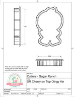 Sugar Ranch Cherry on Top Gingy Cookie Cutter or Fondant Cutter