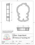 Sugar Ranch Cherry on Top Gingy Cookie Cutter or Fondant Cutter