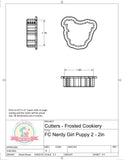 Frosted Cookiery Nerdy Girl Puppy 2 Cookie Cutter/Fondant Cutter or STL Download