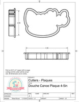 Douche Canoe Plaque (Cadies Cookies) Cookie Cutter/Fondant Cutter or STL Download