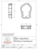 Sugar Ranch Cherry on Top Gingy Cookie Cutter or Fondant Cutter