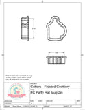 Frosted Cookiery Party Hat Mug Cookie Cutter/Fondant Cutter or STL Download