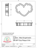 Miss Doughmestic BFF Duo Plaque Cookie Cutter or Fondant Cutter