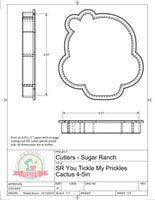 Sugar Ranch You Tickle My Prickles Cactus Cookie Cutter or Fondant Cutter