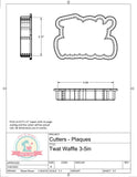 Twat Waffle Cookie Cutter or Fondant Cutter (Cadies Cookies)