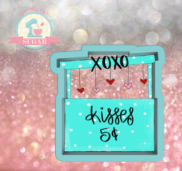 Frosted Cookiery Kissing Booth Cookie Cutter/Fondant Cutter or STL Download
