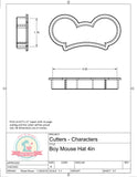 Boy Mouse Hat (Skinny) Cookie Cutter/Fondant Cutter or STL Download