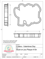 Stuck on You Plaque with Cactus Cookie Cutter or Fondant Cutter