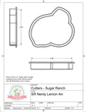 Sugar Ranch Nerdy Lemon Cookie Cutter or Fondant Cutter