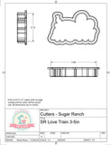 Sugar Ranch Love Train Cookie Cutter or Fondant Cutter