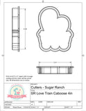 Sugar Ranch Love Train Caboose Cookie Cutter or Fondant Cutter