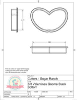 Sugar Ranch Valentines Gnome Stack Cookie Cutter or Fondant Cutter