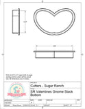 Sugar Ranch Valentines Gnome Stack Cookie Cutter or Fondant Cutter